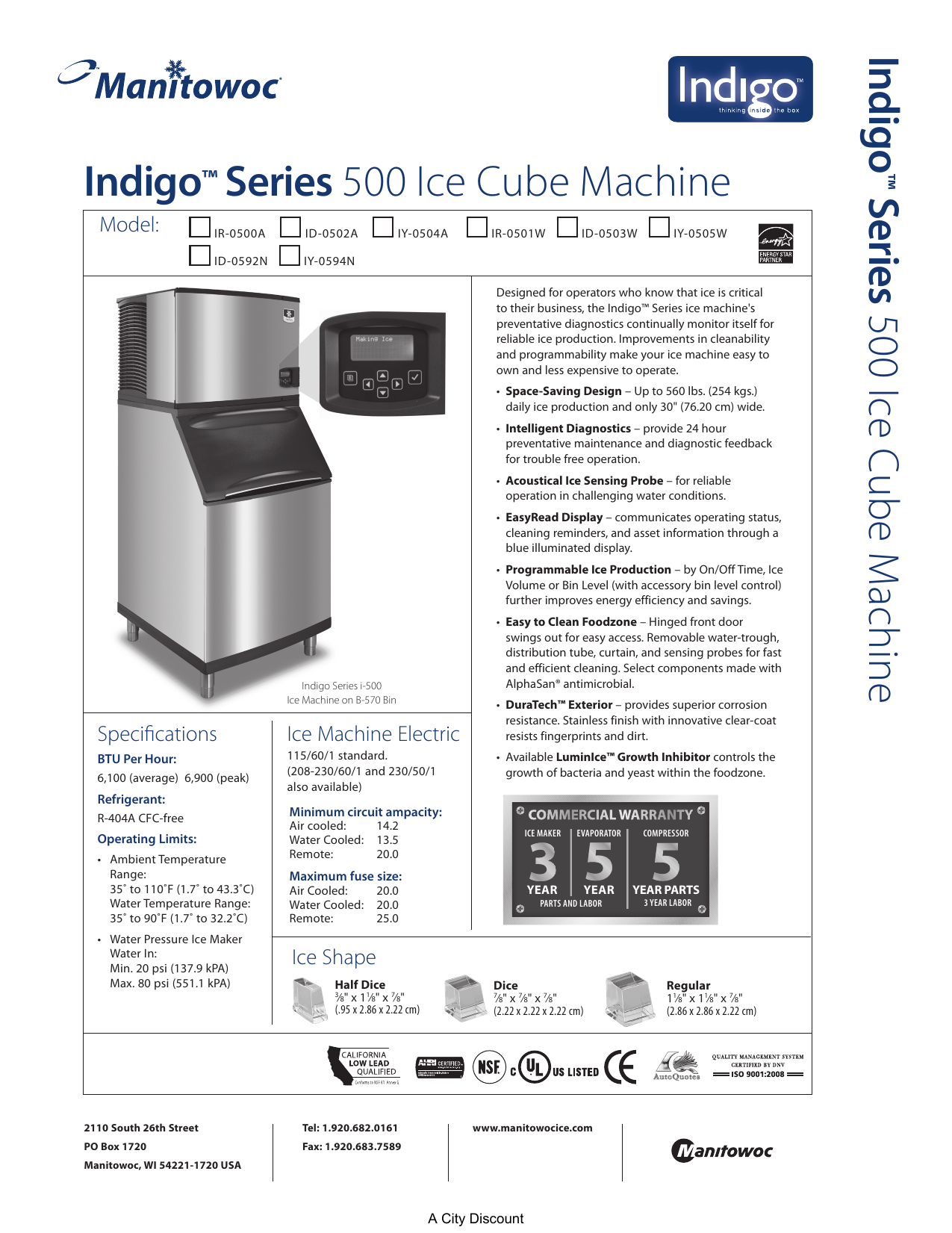 manitowoc indigo series 300
