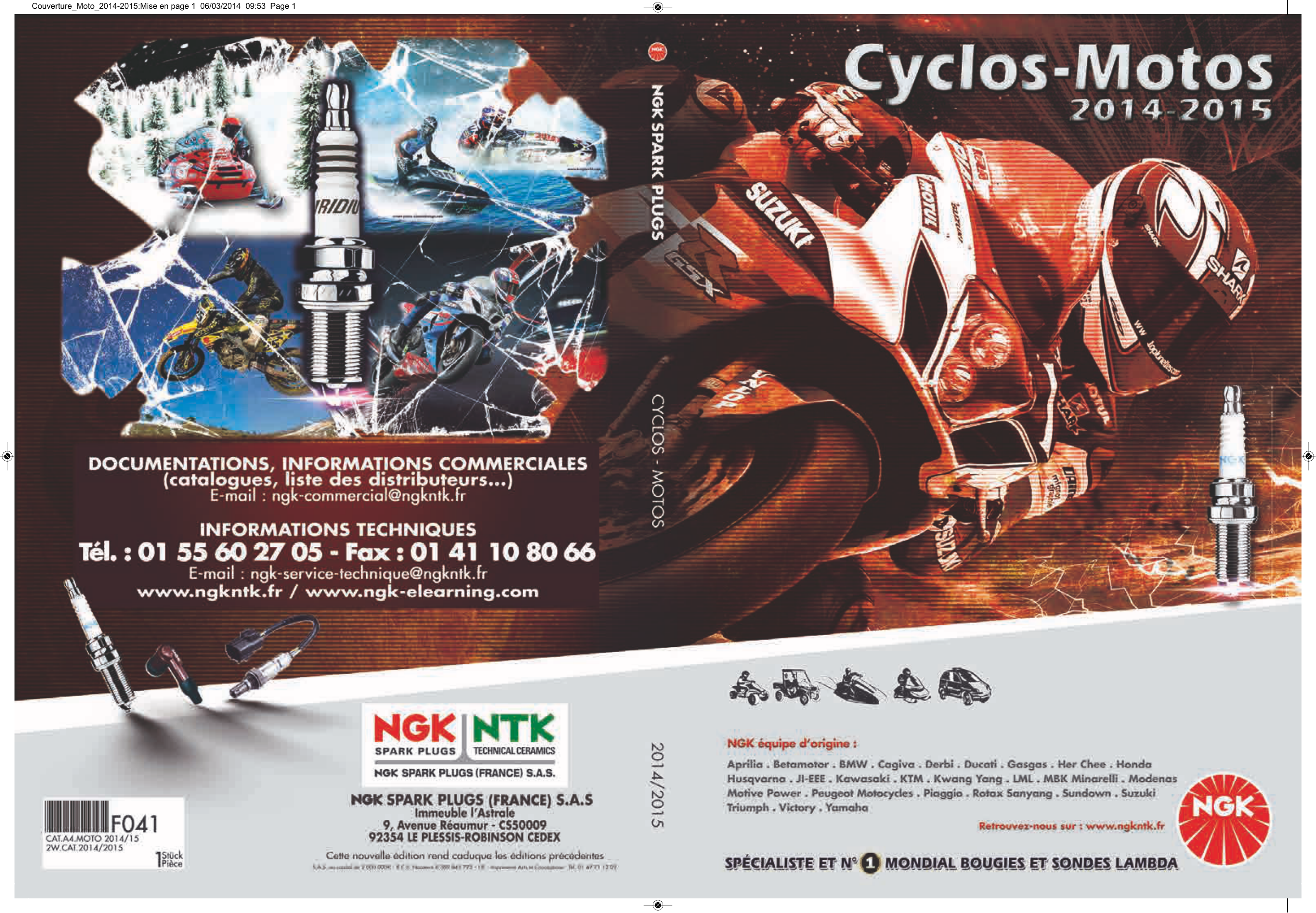 NGK Catalogue 2 Roues 2014-2015 | Manualzz