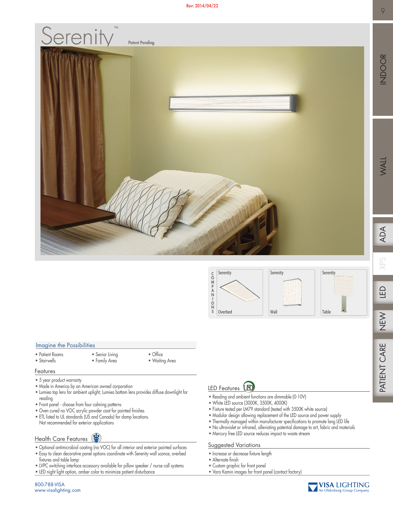 9 Indoor W All Xps New Pa Tient Care Ada Led Manualzz