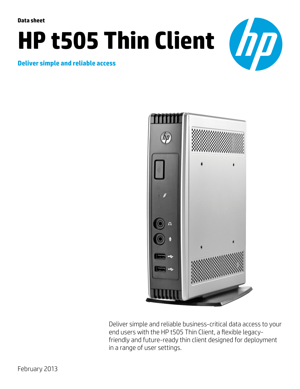 Hp T505 Thin Client Manualzz