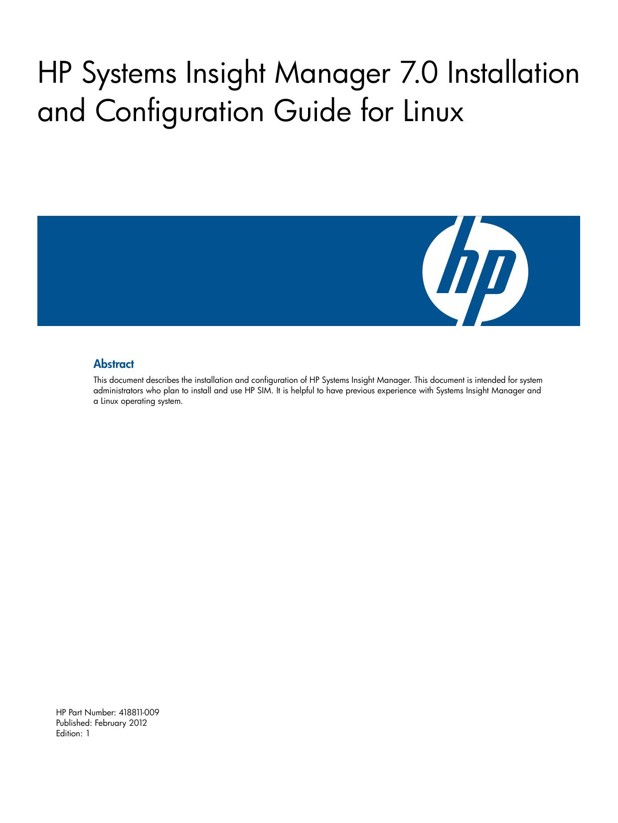 HP Systems Insight Manager 7.0 Installation and Configuration | Manualzz