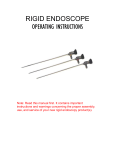 Rigid Endoscope Operating Instructions