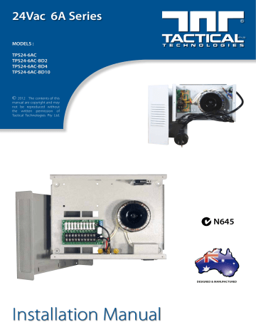 Tactical technologies TPS24-6AC Installation manual | Manualzz
