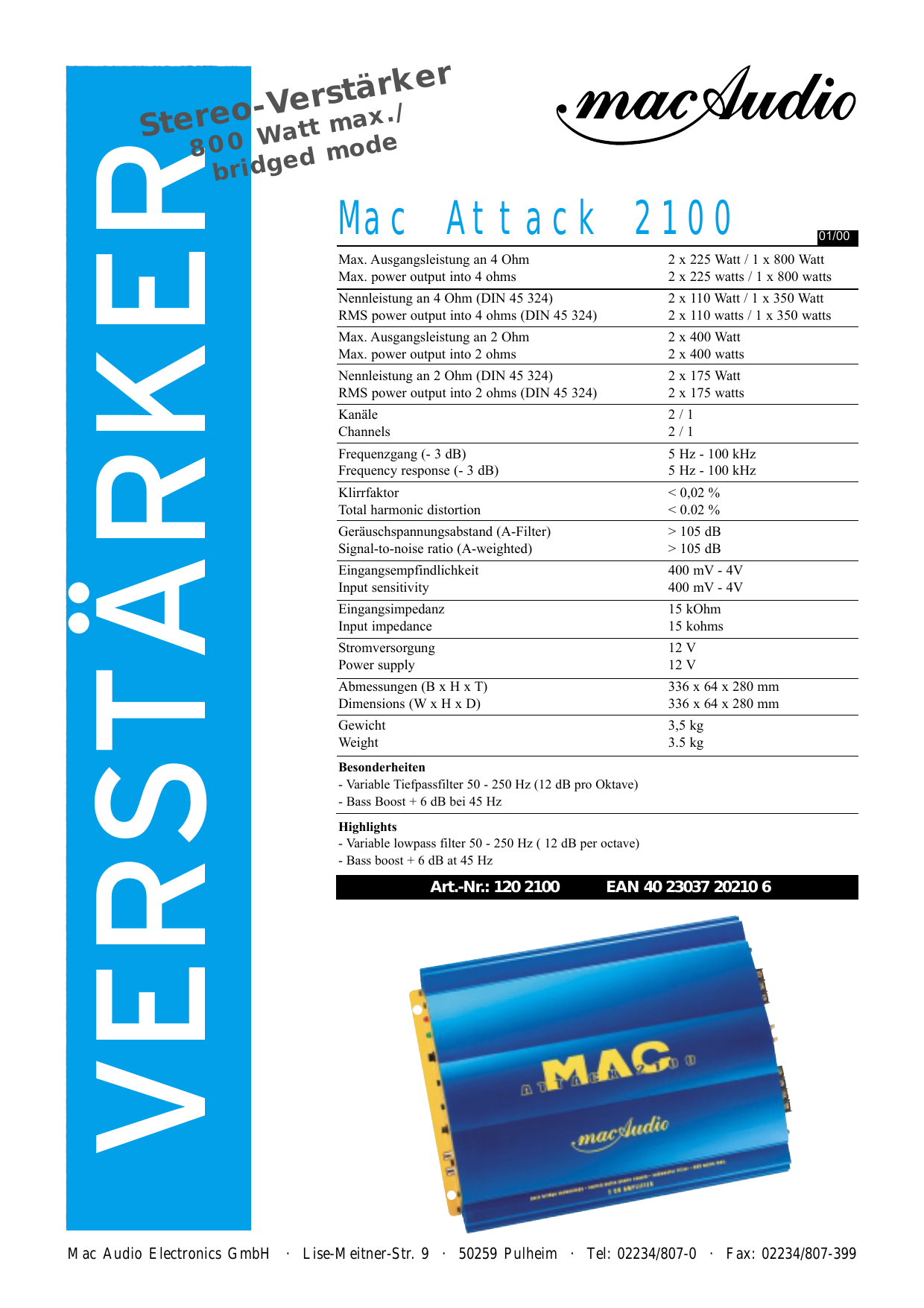 Mac Attack 2100 Manualzz