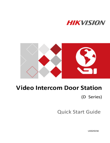 Hikvision DS-KD8102 Owner Manual | Manualzz