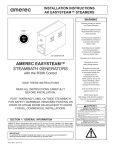 Amerec AK EASYSTEAM R30K Installation Instructions