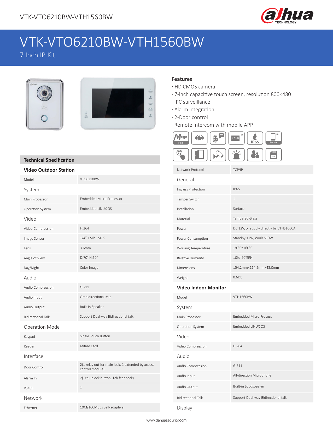 VTK-VTO6210BW-VTH1560BW | Manualzz