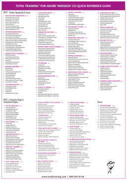 Adobe CS2 InDesign Quick Reference Guide