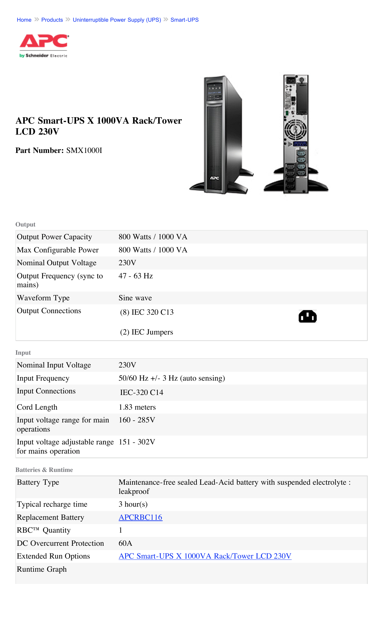 Loading “Apc Smart-Ups X 1000Va Rack_Tower Lcd 230V” | Manualzz
