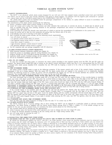 Vehicle Alarm System Gn7c Manualzz Vehicle Alarm System Gn7c Manualzz