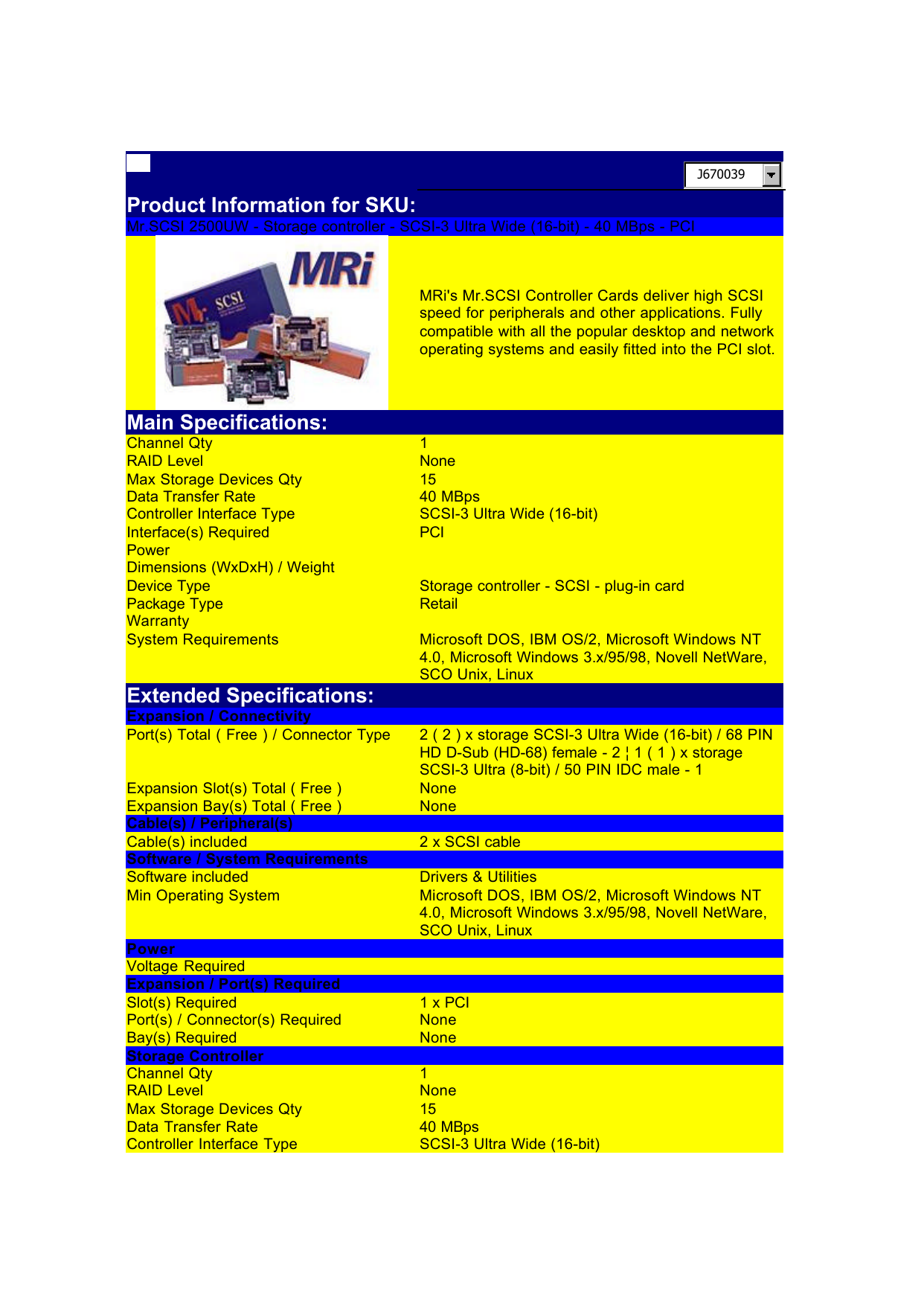Microsoft SCSI & RAID Devices Driver Microsoft SCSI & RAID Devices Driver