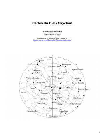 Cartes Du Ciel Skychart Manualzz