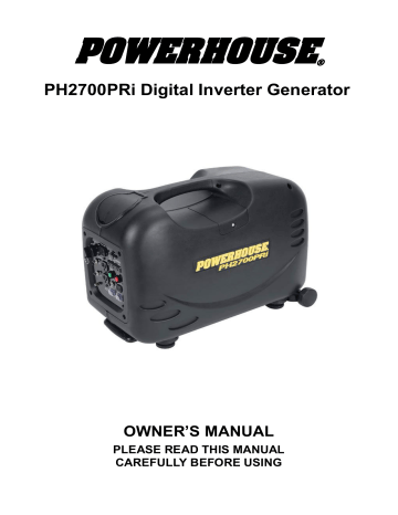 5. PARALLEL GENERATOR OPERATION <i>(with optional kit # 69276)</i>. Powerhouse PH2700PRi | Manualzz
