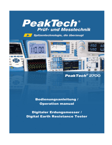 PeakTech 2700 Operation Manual | Manualzz