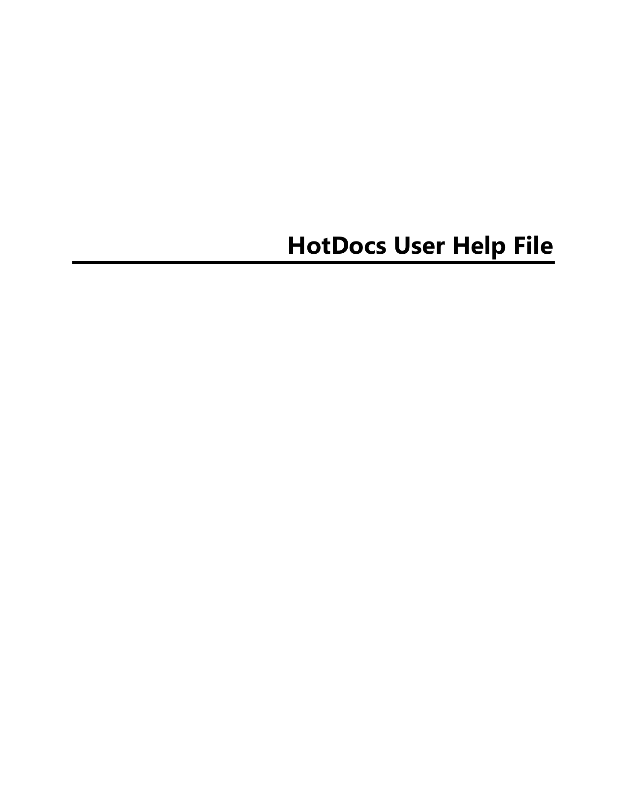 HotDocs User Help File Manualzz