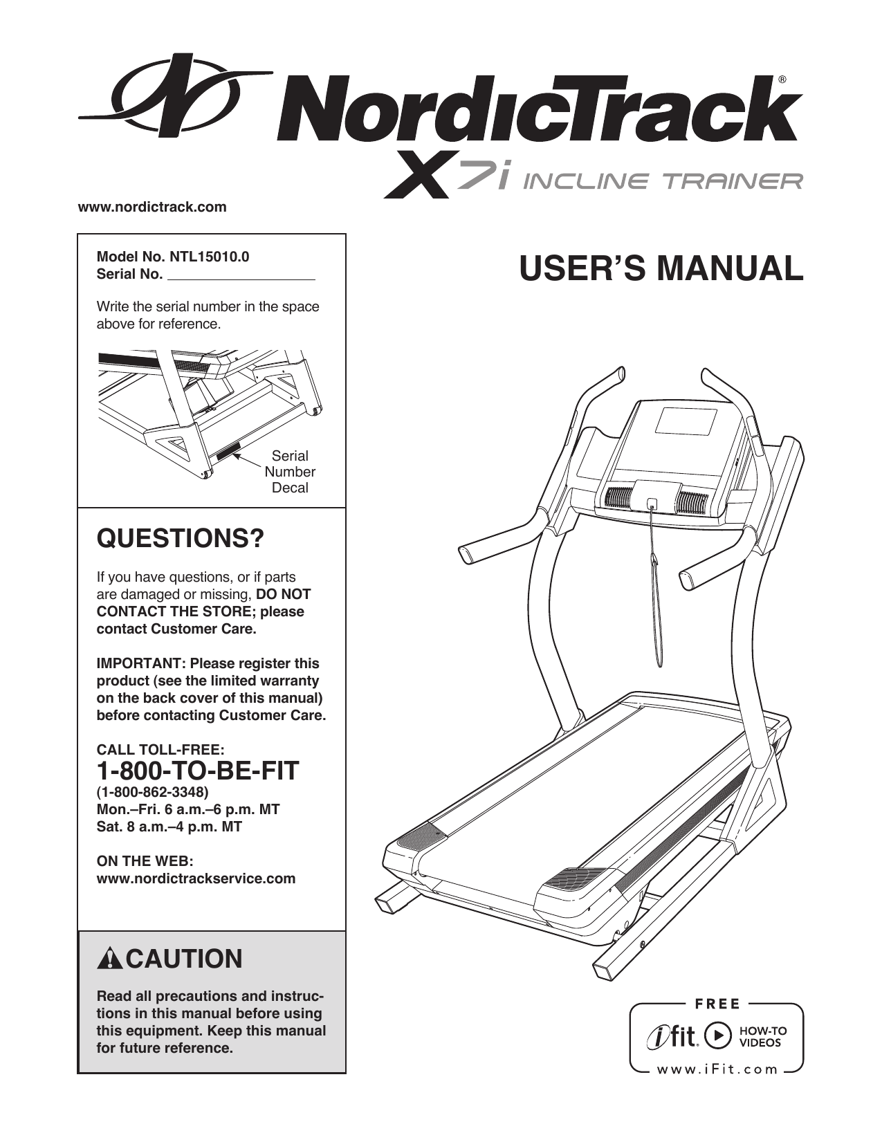 NordicTrack User`s Manual | Manualzz