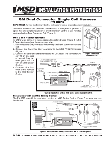 Gm Dual Connector Single Coil Harness Manualzz Gm Dual Connector Single Coil Harness, Msd 7al 3 Wiring Diagram