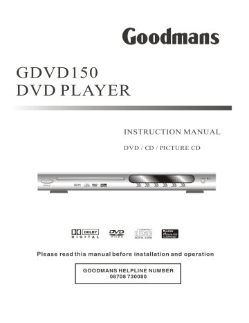 Goodmans gdvd150 Instruction manual | Manualzz