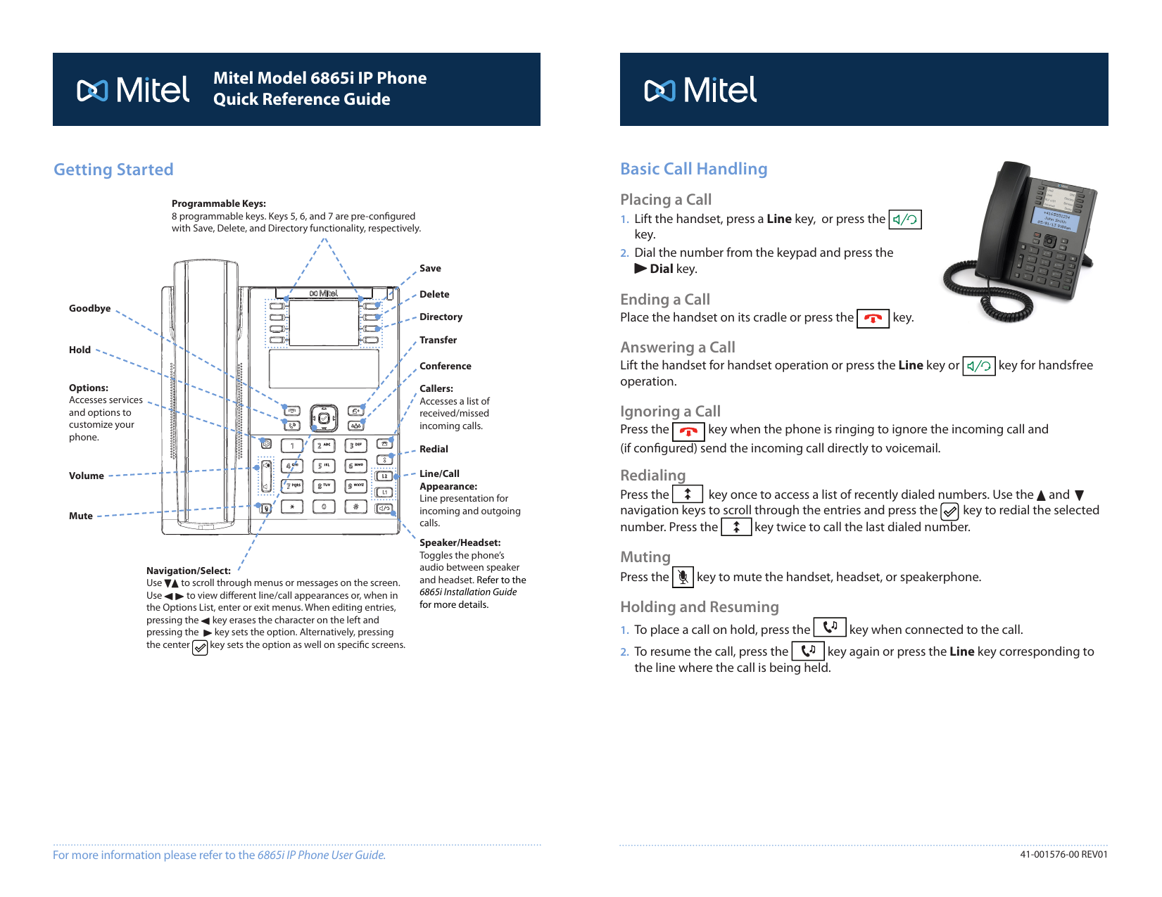 Mitel Phone System Instructions