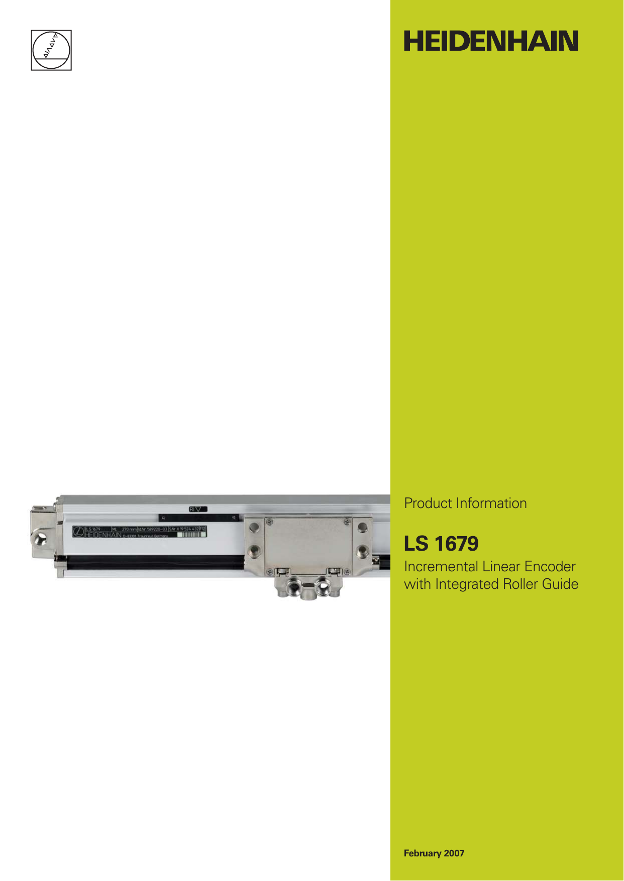 Heidenhain LS 1679 Incremental Linear Encoder with Integrated Manualzz