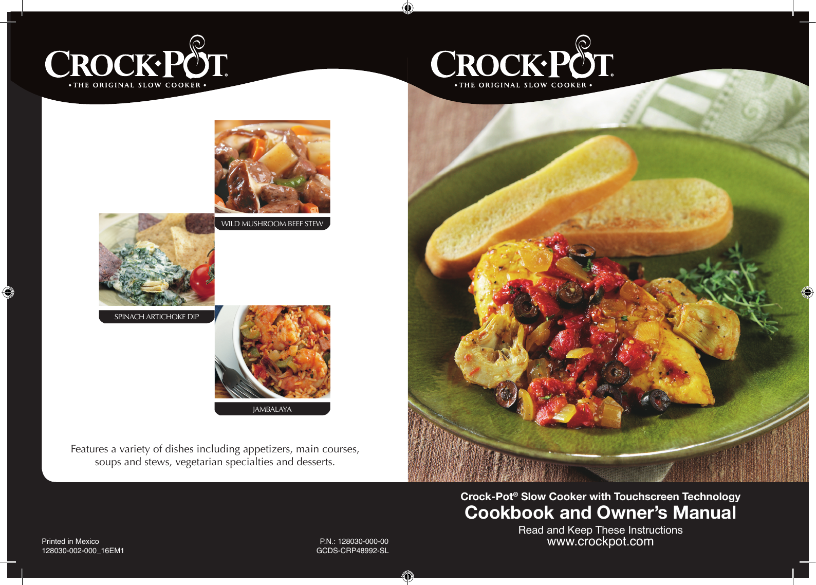 Crockpot SCV803-SS 8 quart Manual Slow Cooker with 16 oz Little