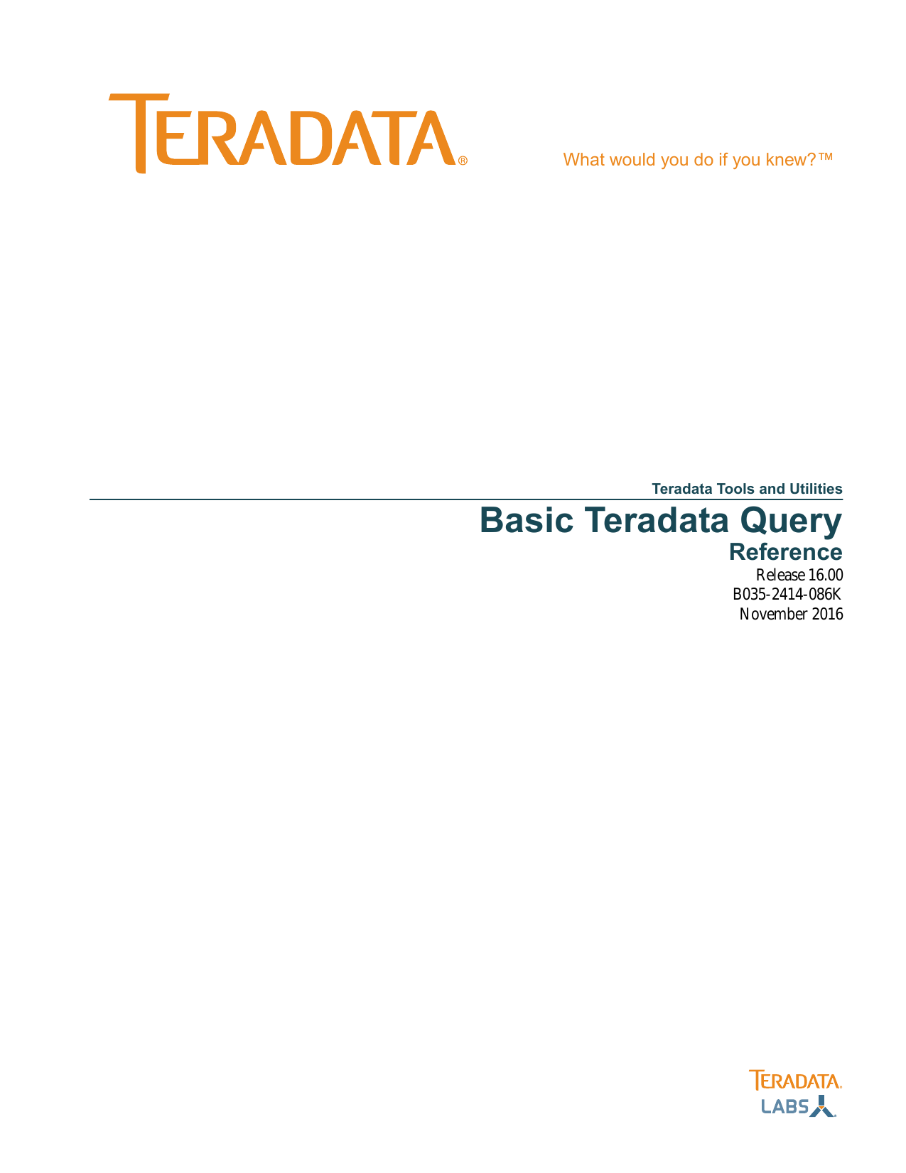 Teradata Fastload Reference Manual