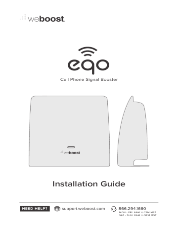 weBoost eqo Installation manual | Manualzz