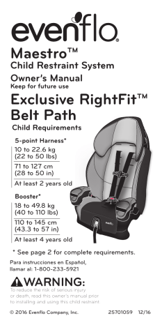 evenflo chase installation