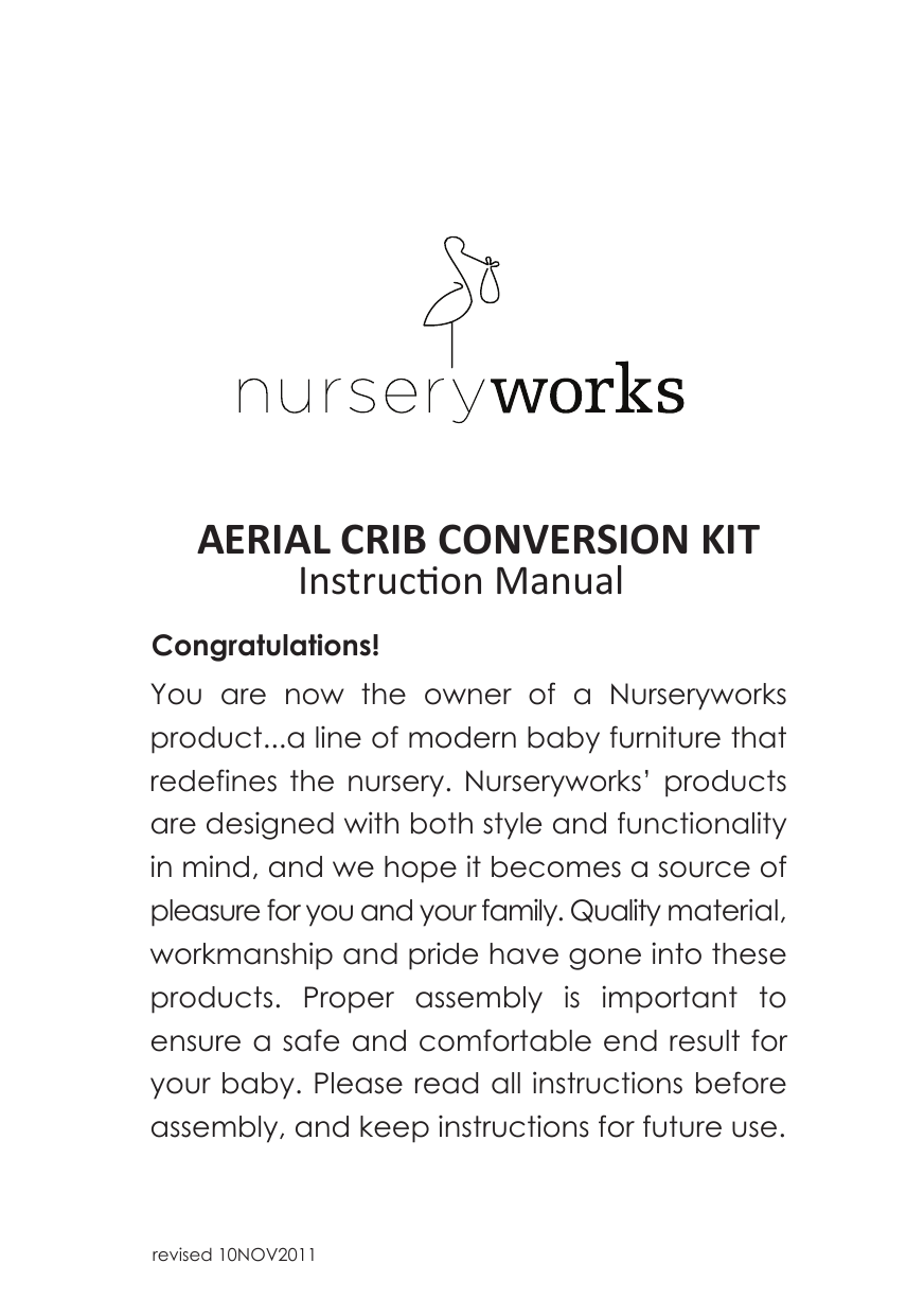 Aerial Crib Conversion Kit Manualzz Com