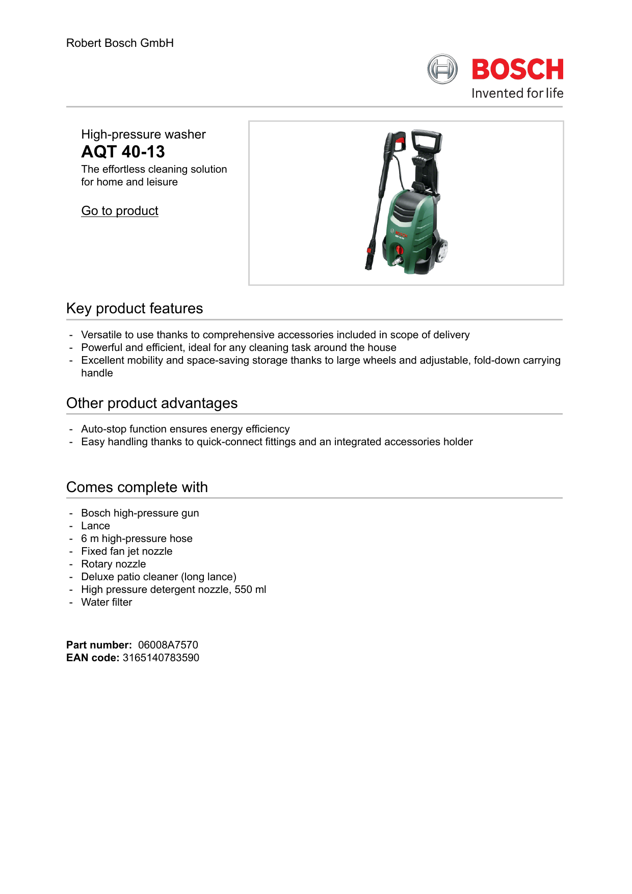 Aqt 40 13 Bosch Garden Tools Manualzz Com