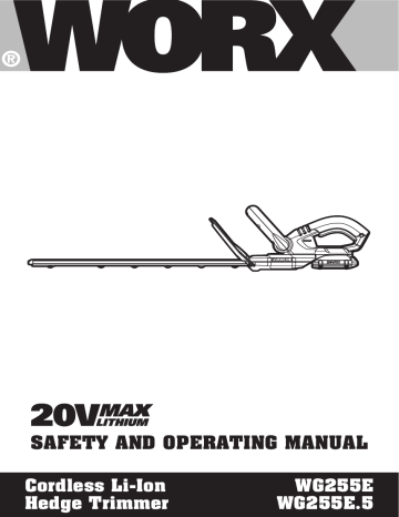 Worx WG255E Safety And Operating Manual | Manualzz