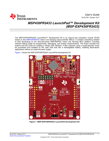 MSP430FR2433 LaunchPad Development Kit | Manualzz