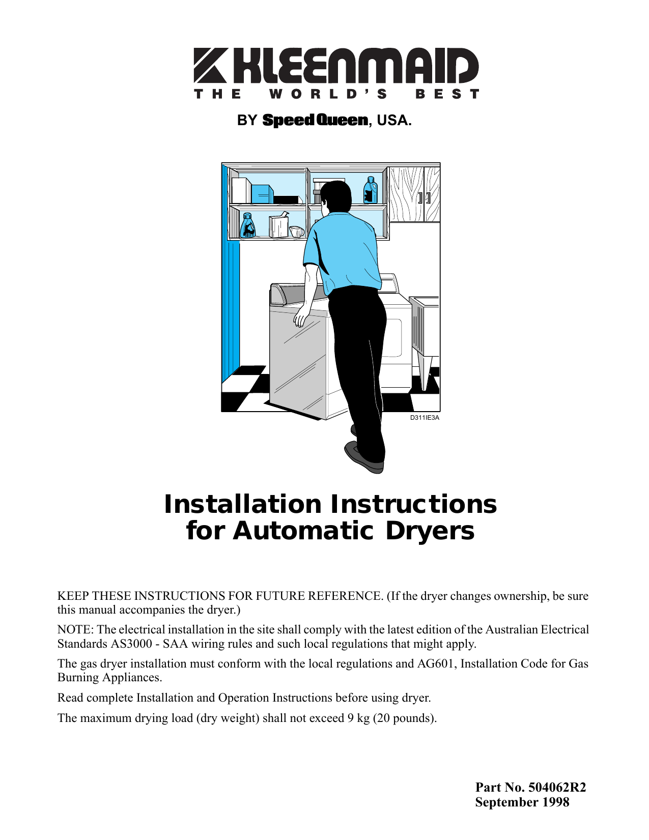 Dryer Installation Manual Manualzz