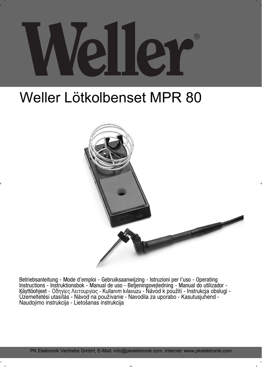 Weller Lotkolbenset Mpr 80 Manualzz