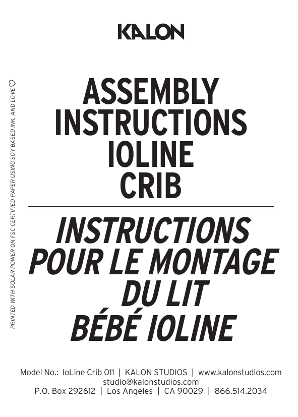 Instructions Pour Le Montage Du Lit Bebe Ioline Manualzz