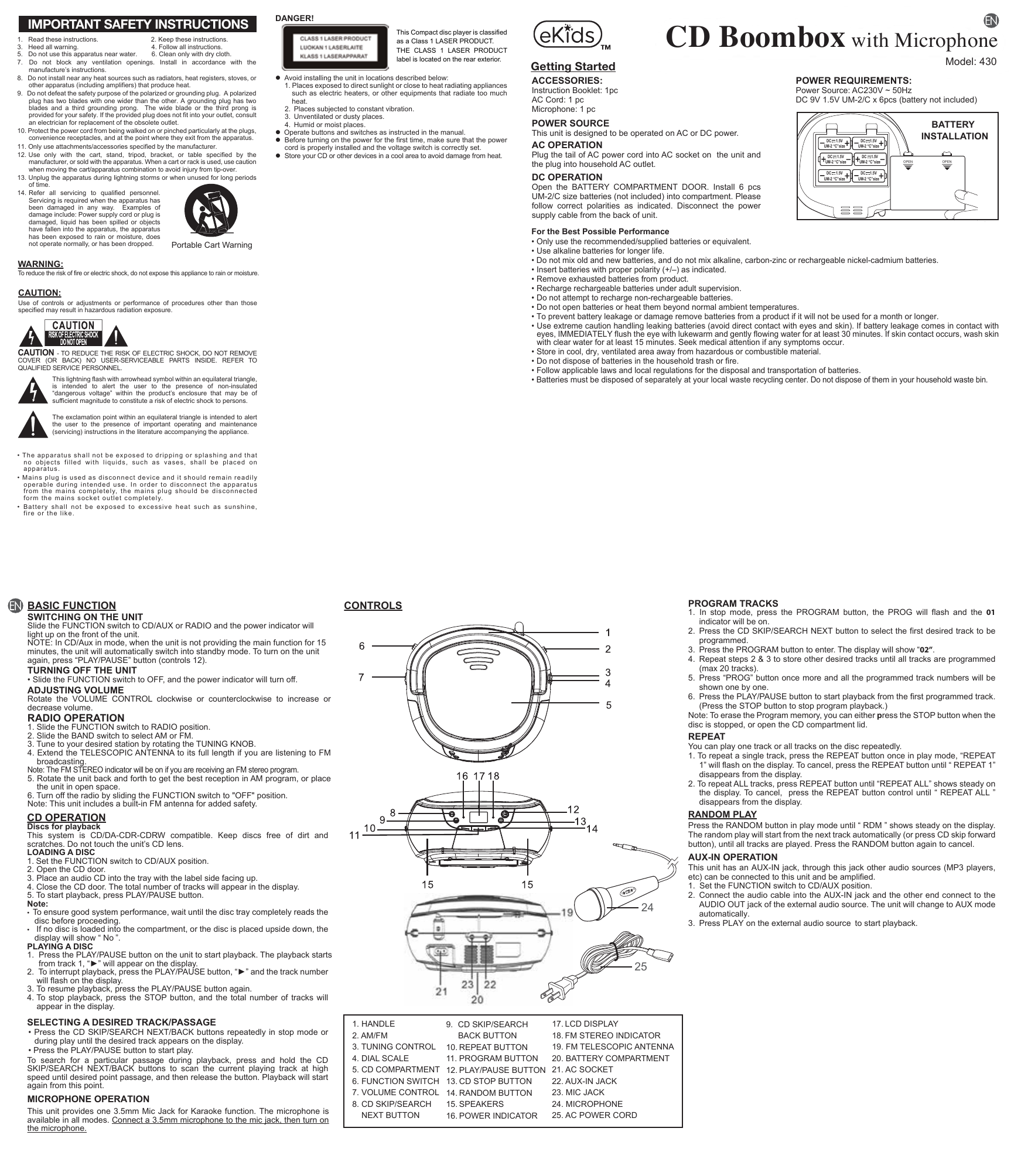 CD Boombox with Microphone  Manualzz