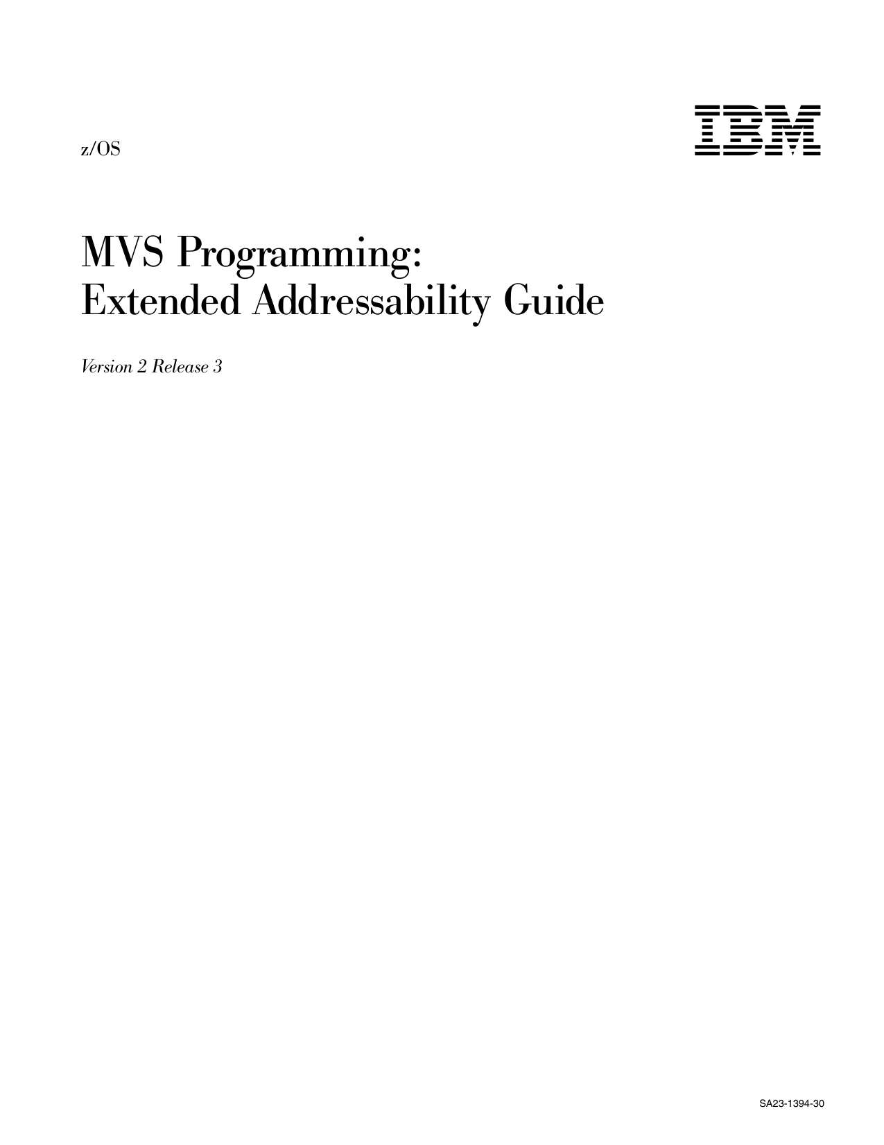 z/OS MVS Extended Addressability Guide Manualzz