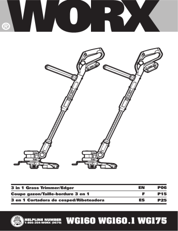 Worx WG175.1 WG175 WG160.1 WG167 WG160 Instructions manual