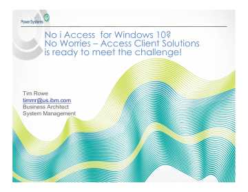 ibm i access client solutions windows 10