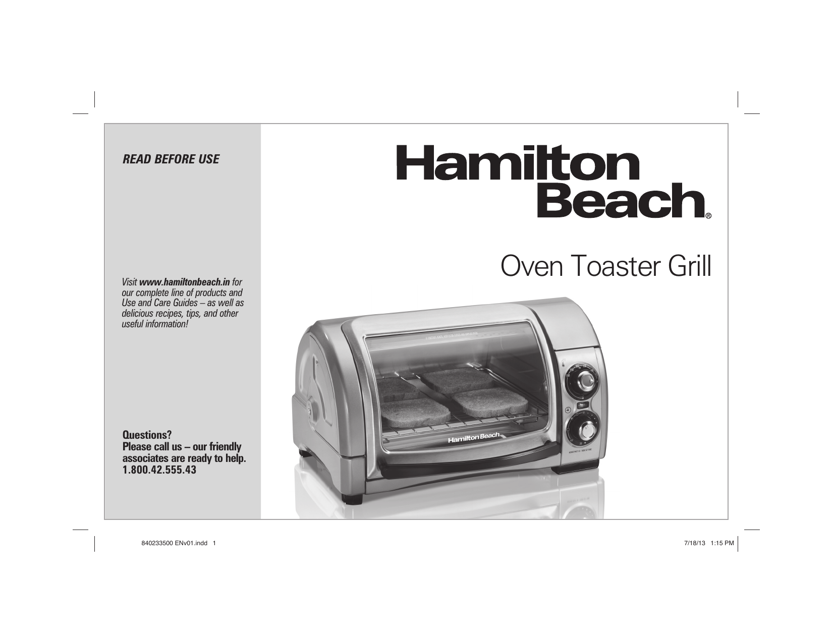 Hamilton Beach Toaster 22811 Manual | Decoration Items Image