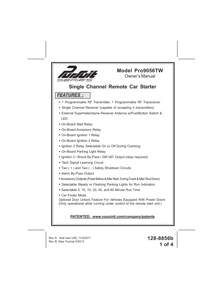 Pro 6000 Install Manual