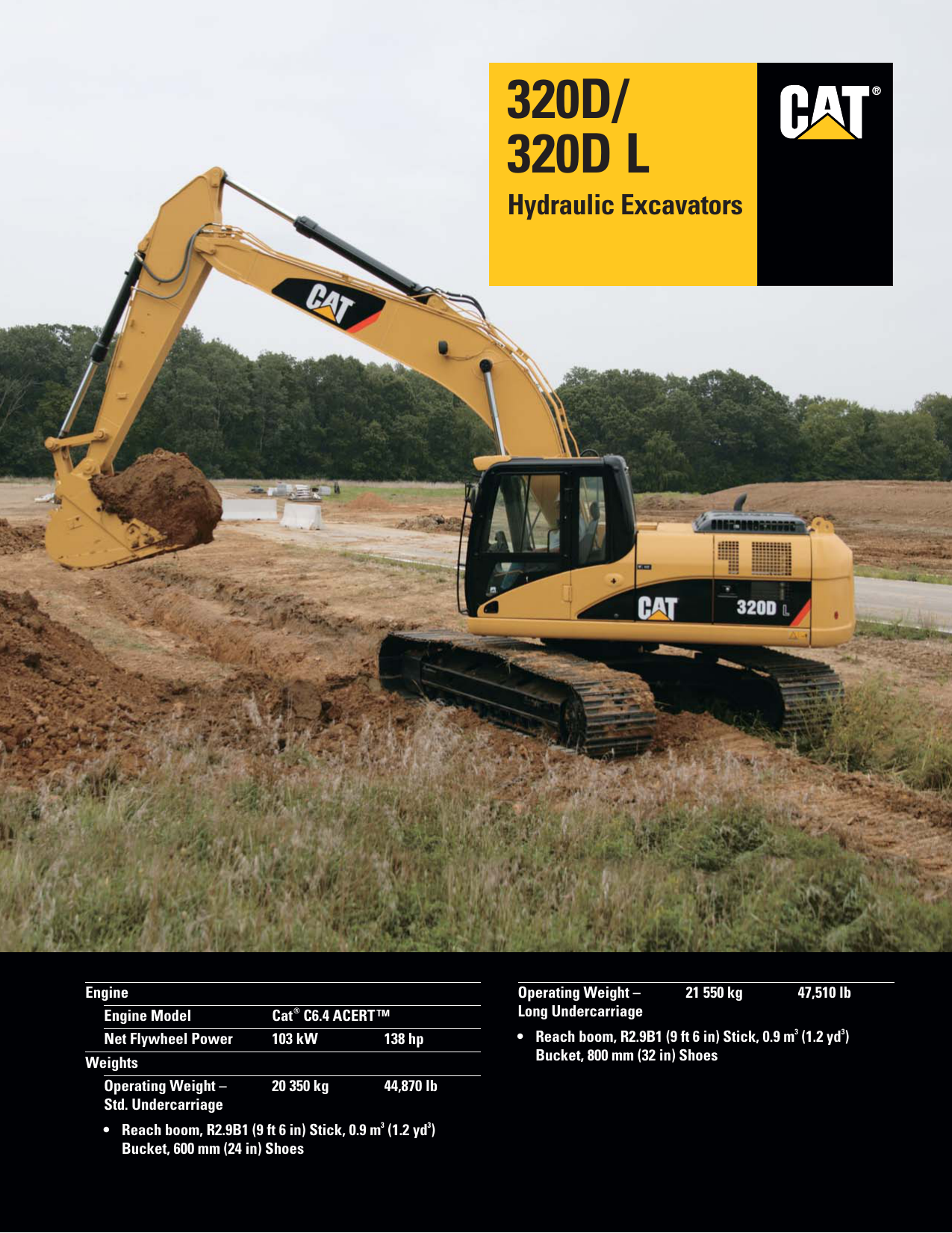 Aehq55 01 3d 3d L Hydraulic Excavators Specalog Apd Manualzz