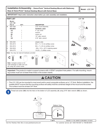 Installation Sheet | Manualzz