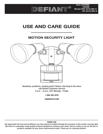 Defiant DF-5416-WH-A Instrucciones de operación | Manualzz