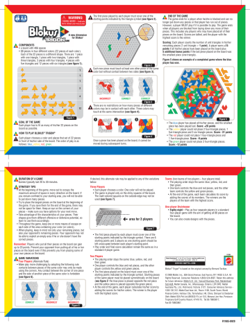 Mattel Blokus Trigon Game Instruction Sheet | Manualzz