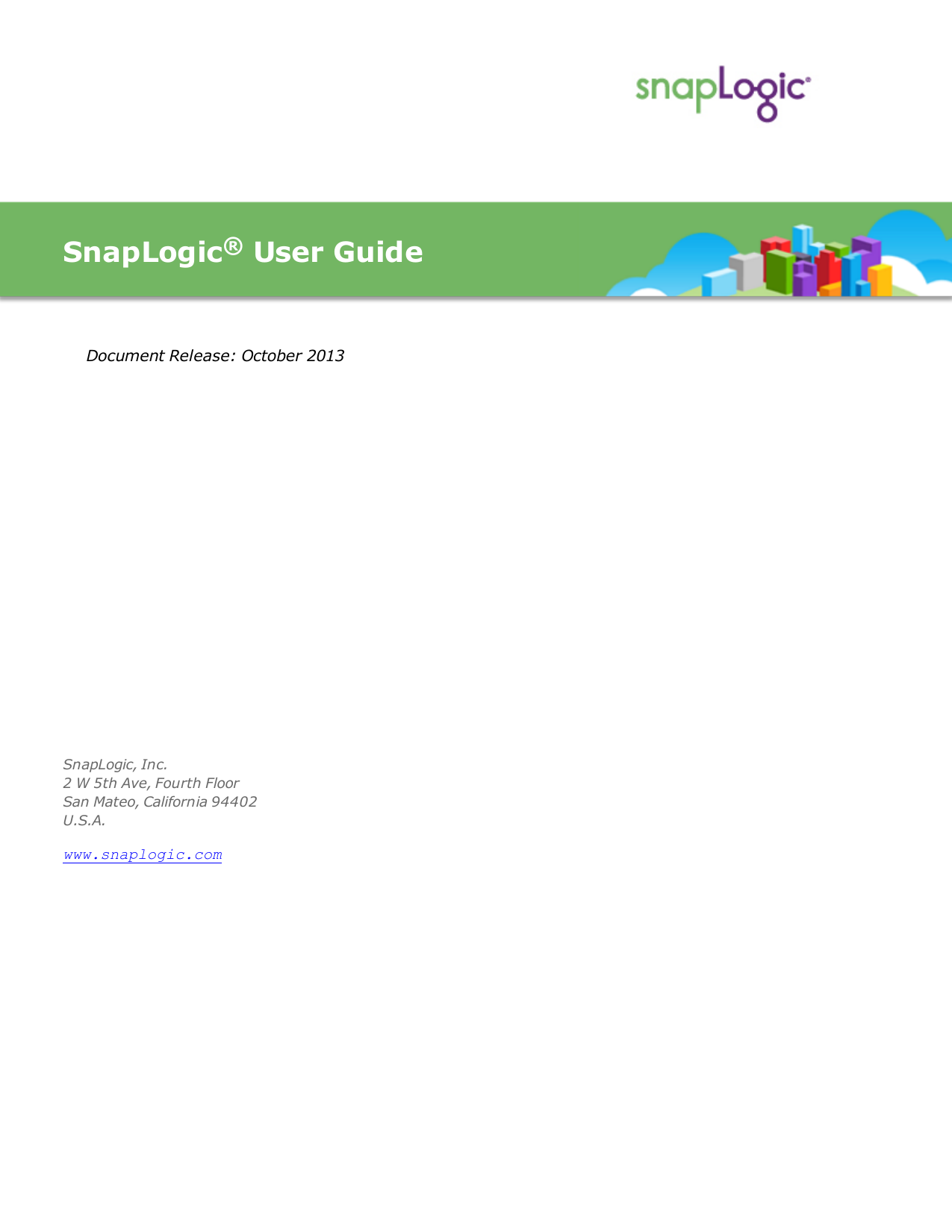 User Guide SnapLogic Manualzz