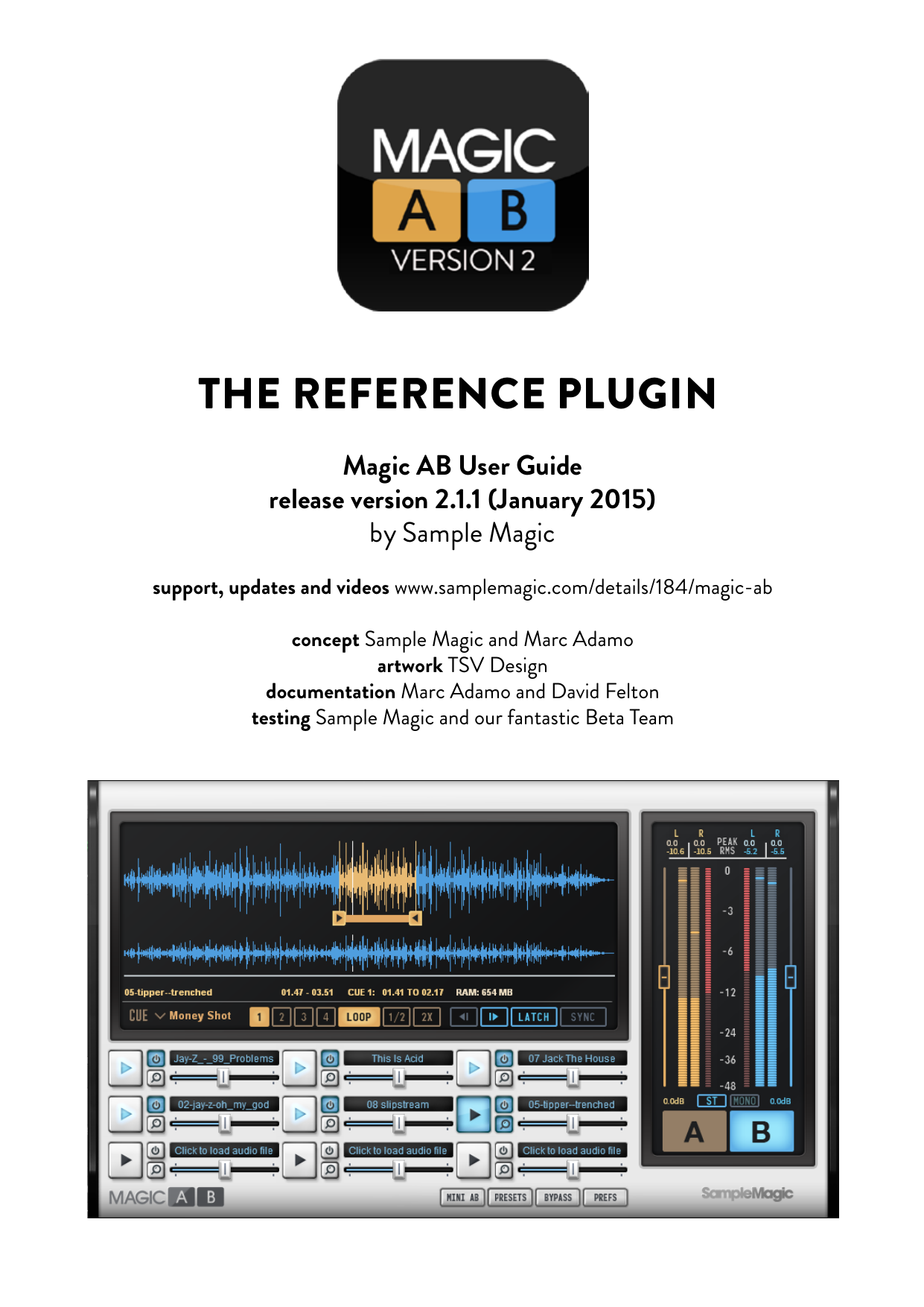 where are the audio files in magic ab plugin
