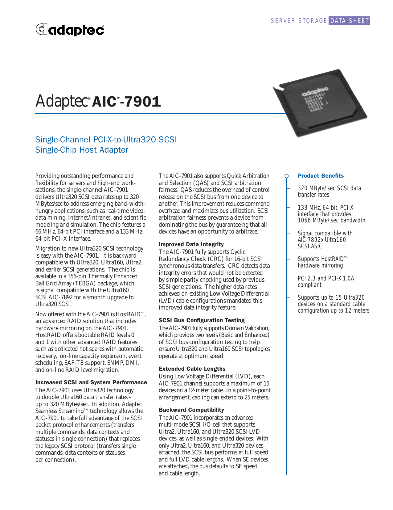 Download Adaptec AIC-7901 - Ultra320 SCSI Driver