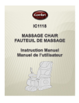 iComfort Black Faux Leather Reclining Massage Chair Full Product Manual