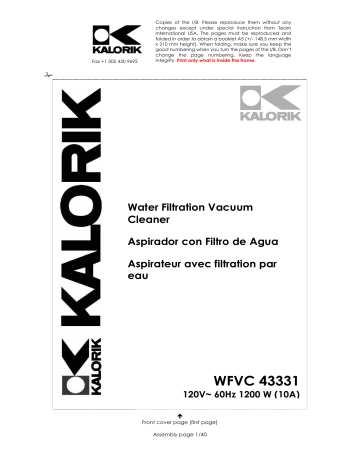 KALORIK WFVC 43331 BL Manual de usuario 